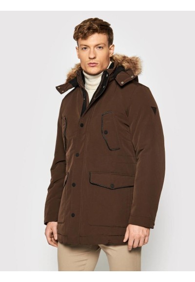 Guess Parka Marrone Regular Fit  | Mariadesole.it