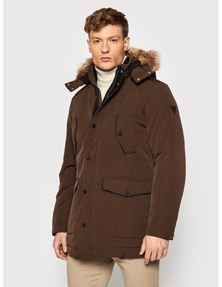 Guess Parka Marrone Regular Fit  | Mariadesole.it