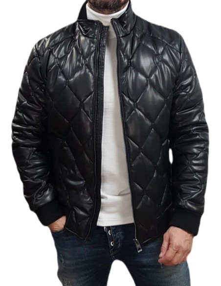 Bomber Uomo Guess in Pelle Sintetica Trapuntata  | Mariadesole.it