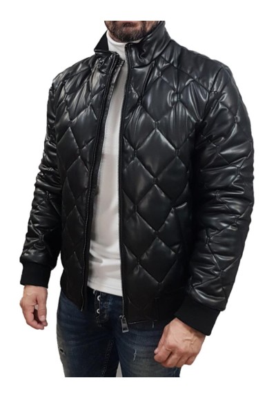 Bomber Uomo Guess in Pelle Sintetica Trapuntata  | Mariadesole.it