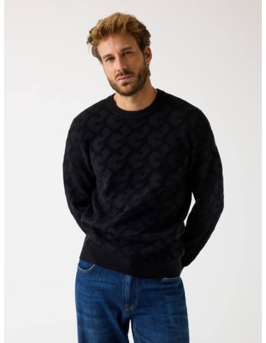 Guess Uomo maglione tramato girocollo regular fit  | Mariadesole.it