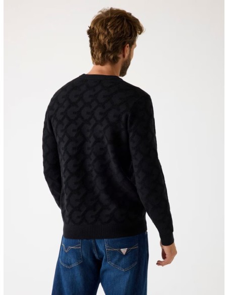 Guess Uomo maglione tramato girocollo regular fit  | Mariadesole.it