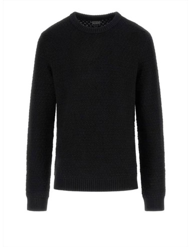 Maglione uomo Guess Arlo girocollo open stitch in viscosa  | Mariadeso