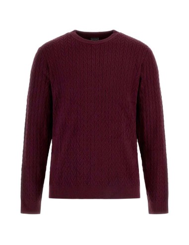 Maglione uomo Guess girocollo in maglia lavorata motivo chevron Regal 