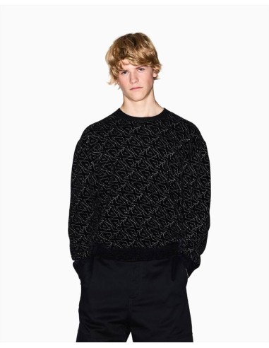 Armani Exchange Uomo Maglione girocollo con logo allover  | Mariadesol