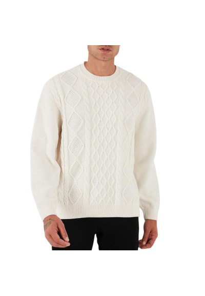 Armani Exchange Uomo Maglione girocollo intrecciato  | Mariadesole.it