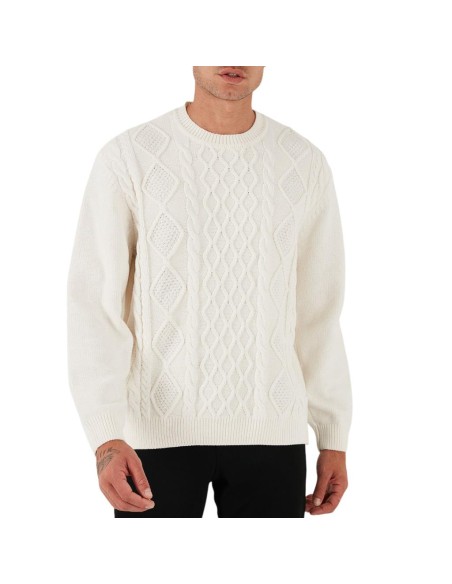 Armani Exchange Uomo Maglione girocollo intrecciato  | Mariadesole.it