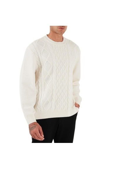 Armani Exchange Uomo Maglione girocollo intrecciato  | Mariadesole.it