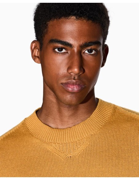 Armani Exchange Uomo Maglione girocollo in lana e cotone