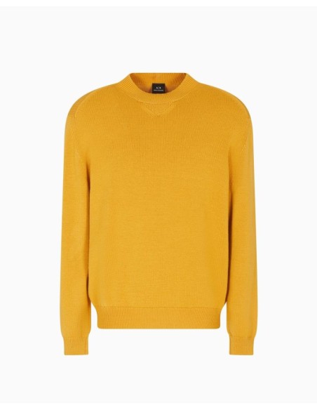 Armani Exchange Uomo Maglione girocollo in lana e cotone