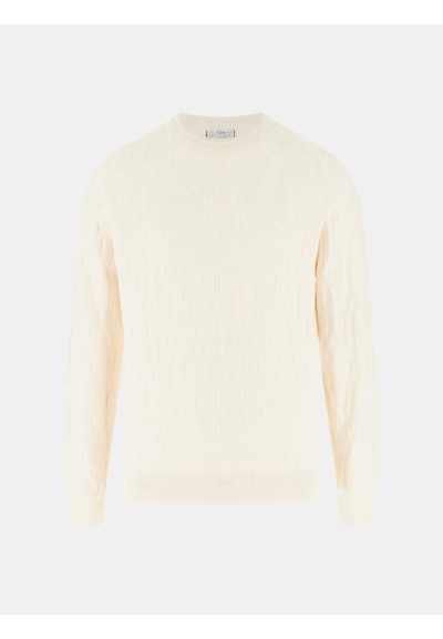 Maglione Guess Uomo con logo in rilievo in misto viscosa ECOVERO™  | M