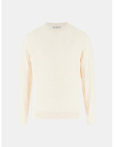 Maglione Guess Uomo con logo in rilievo in misto viscosa ECOVERO™  | M