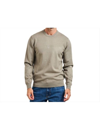 Guess Uomo Maglione in Viscosa Girocollo con Logo Ricamato  | Mariades