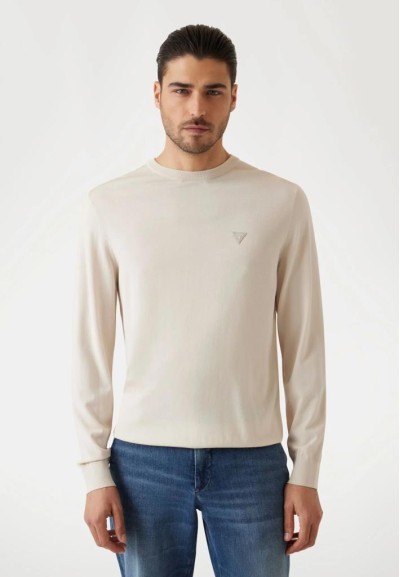 Maglione Uomo Guess Girocollo con Logo  | Mariadesole.it