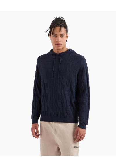 Maglione Uomo Armani Exchange con Cappuccio e Bottoni ASV  | Mariadeso