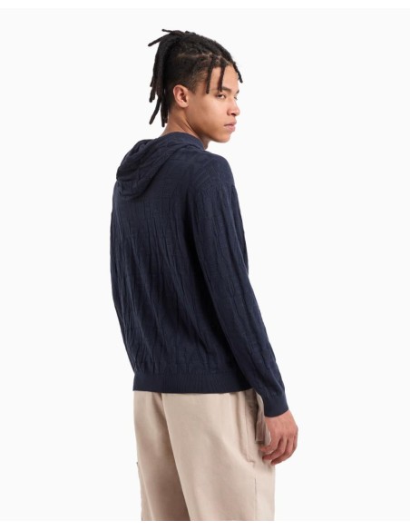 Maglione Uomo Armani Exchange con Cappuccio e Bottoni ASV  | Mariadeso
