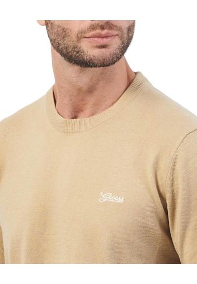 Maglione Uomo Guess Girocollo in Misto Lana e Seta - Vestibilità Slim 