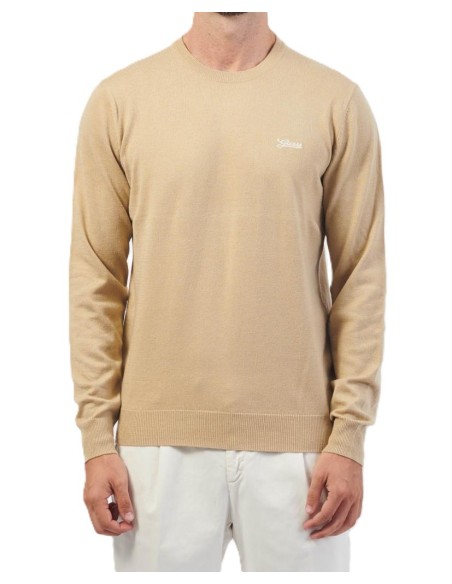 Maglione Uomo Guess Girocollo in Misto Lana e Seta - Vestibilità Slim 