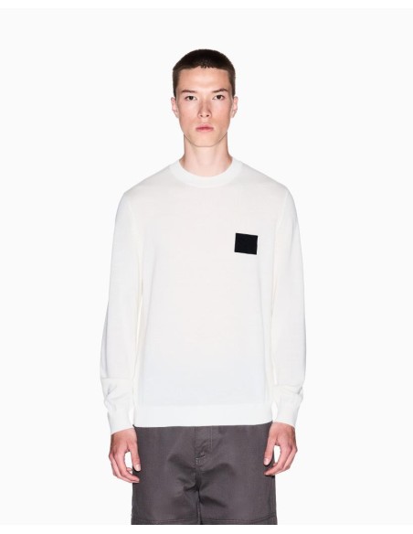 Armani Exchange Uomo Maglione Girocollo con Patch  | Mariadesole.it