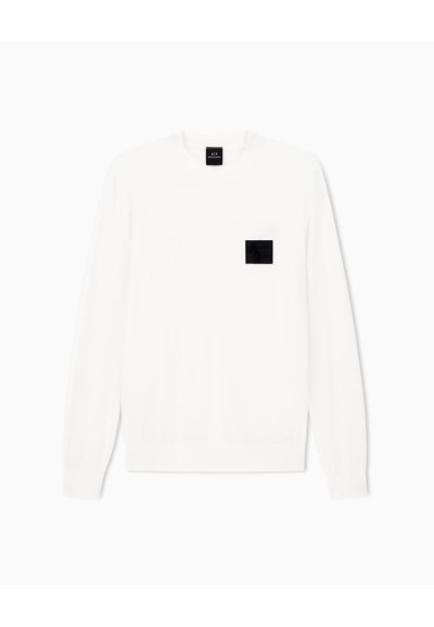 Armani Exchange Uomo Maglione Girocollo con Patch  | Mariadesole.it