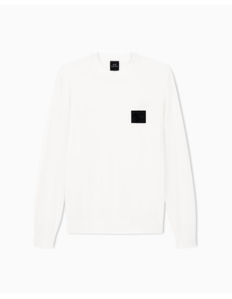 Armani Exchange Uomo Maglione Girocollo con Patch  | Mariadesole.it