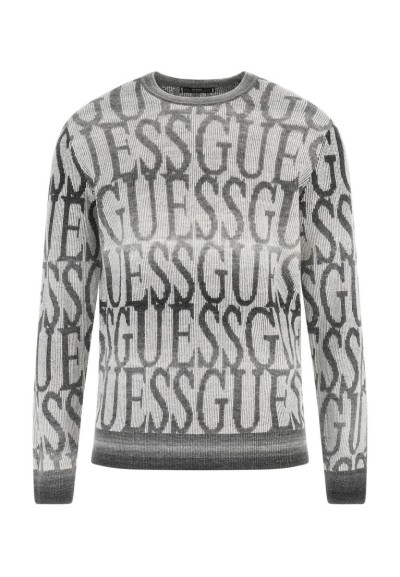 Guess Maglia Donna Logo Bicolor Girocollo a Maniche Lunghe  | Mariades