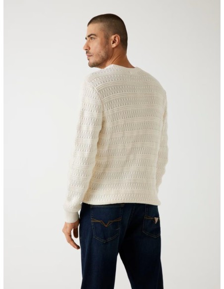 Guess Uomo Maglione Intrecciato in Cotone Organico  | Mariadesole.it