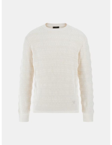 Guess Uomo Maglione Intrecciato in Cotone Organico  | Mariadesole.it