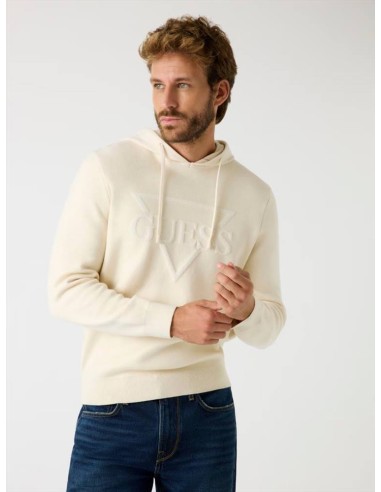 Guess Maglione Uomo con Cappuccio e Logo Triangolo  | Mariadesole.it
