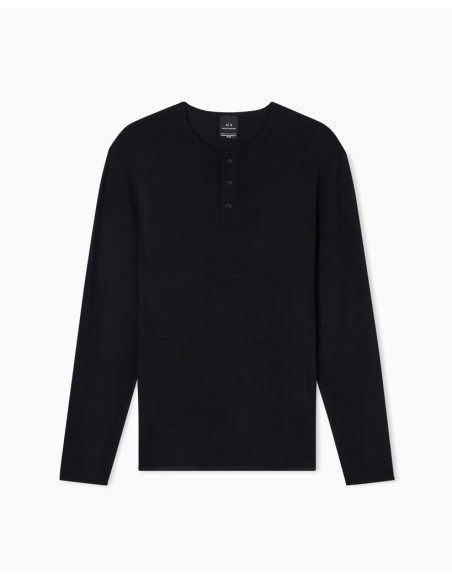 Armani Exchange Maglia Uomo Girocollo in Viscosa e Poliammide  | Maria