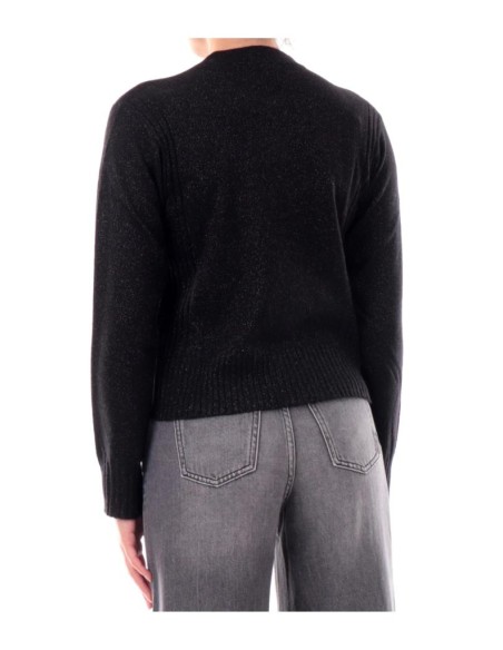 Cardigan Maglione Armani Exchange Donna Nero in Lana e Cashmere  | Mar