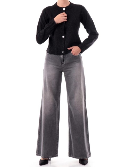 Cardigan Maglione Armani Exchange Donna Nero in Lana e Cashmere  | Mar