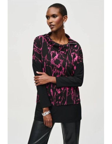 Maglia Jacquard con Collo Squadrato Donna  | Mariadesole.it