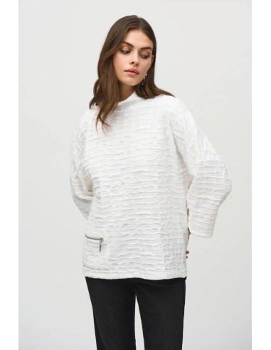 Maglione Jacquard Lavorato a Maglia Squadrato  | Mariadesole.it