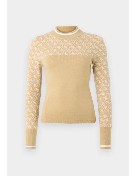 Guess Maglione Donna in Misto Lana con Logo Jacquard 4G  | Mariadesole