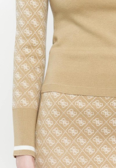 Guess Maglione Donna in Misto Lana con Logo Jacquard 4G  | Mariadesole