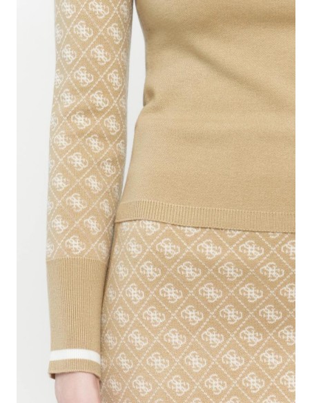 Guess Maglione Donna in Misto Lana con Logo Jacquard 4G  | Mariadesole