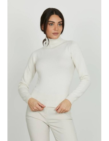 Relish Maglia Donna Goiana Collo Alto con Catena e Foulard Logo  | Mar