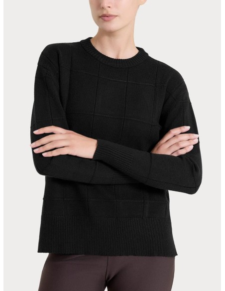 Ragno Maglia Donna Girocollo Fantasia Check in Filato Super Soft  | Ma