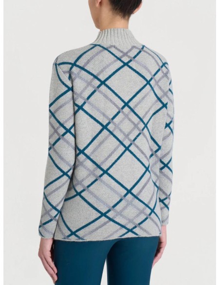 Ragno Lupetto Donna Fantasia Check in Natural Soft  | Mariadesole.it