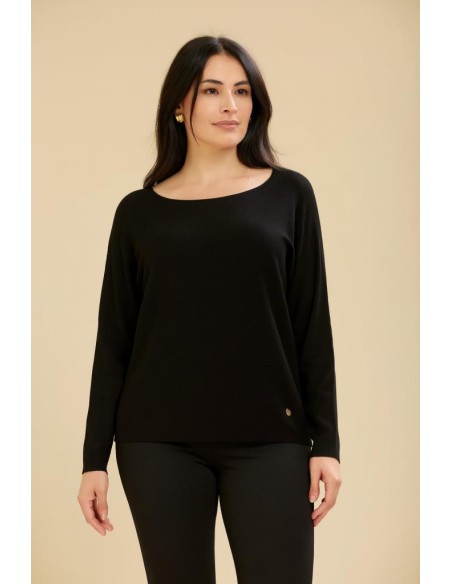 Maglia Donna Carola Maria in Misto Viscosa con Girocollo  | Mariadesol