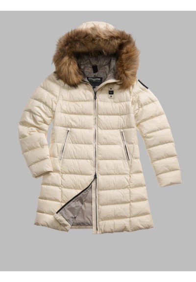 Blauer Donna Piumino Lungo Kristin con Cappuccio e Pelliccia Removibil