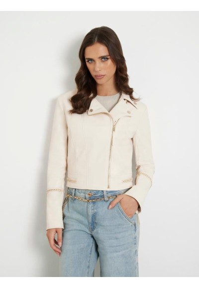 Guess Giacca Biker Similpelle Donna  | Mariadesole.it
