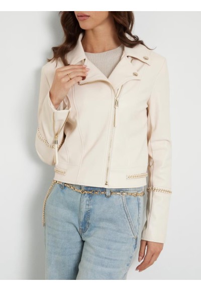 Guess Giacca Biker Similpelle Donna  | Mariadesole.it