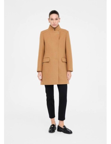 Cappotto Liu Jo donna in panno double beige con bottoni e tasche  | Ma