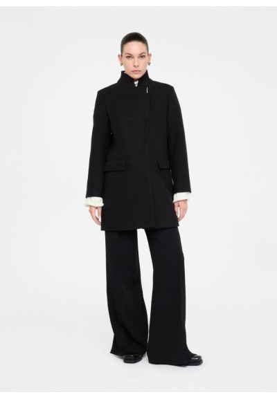 Cappotto Liu Jo donna in panno double beige con bottoni e tasche  | Ma