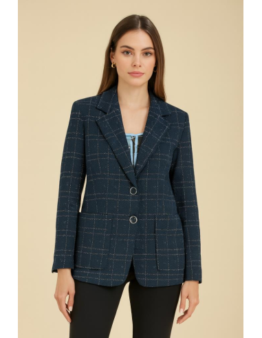 Luisella Mariani Giacca Donna Monopetto in Misto Cotone Stretch  | Mar