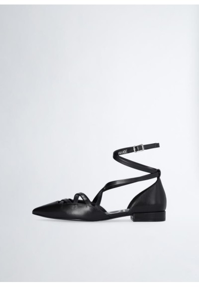 Liu Jo Ballerine in Pelle Nera con Cinturino Donna Viola 10  | Mariade