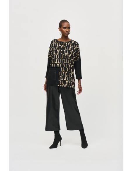 Maglia Boxy con Stampa Geometrica Donna  | Mariadesole.it