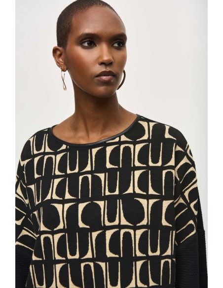 Maglia Boxy con Stampa Geometrica Donna  | Mariadesole.it